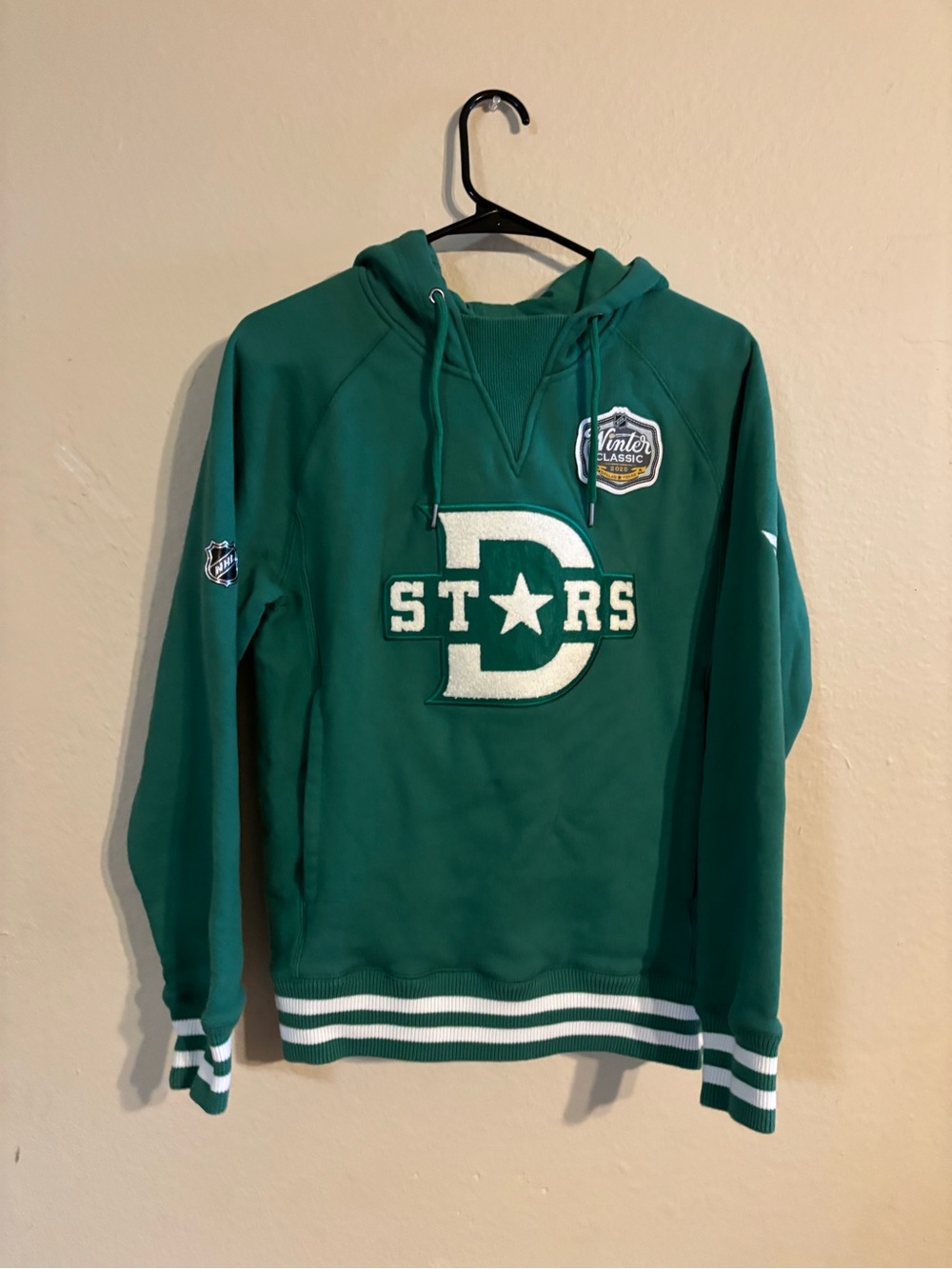 NHL Green Dallas Stars Crewneck Pullover Hoodie